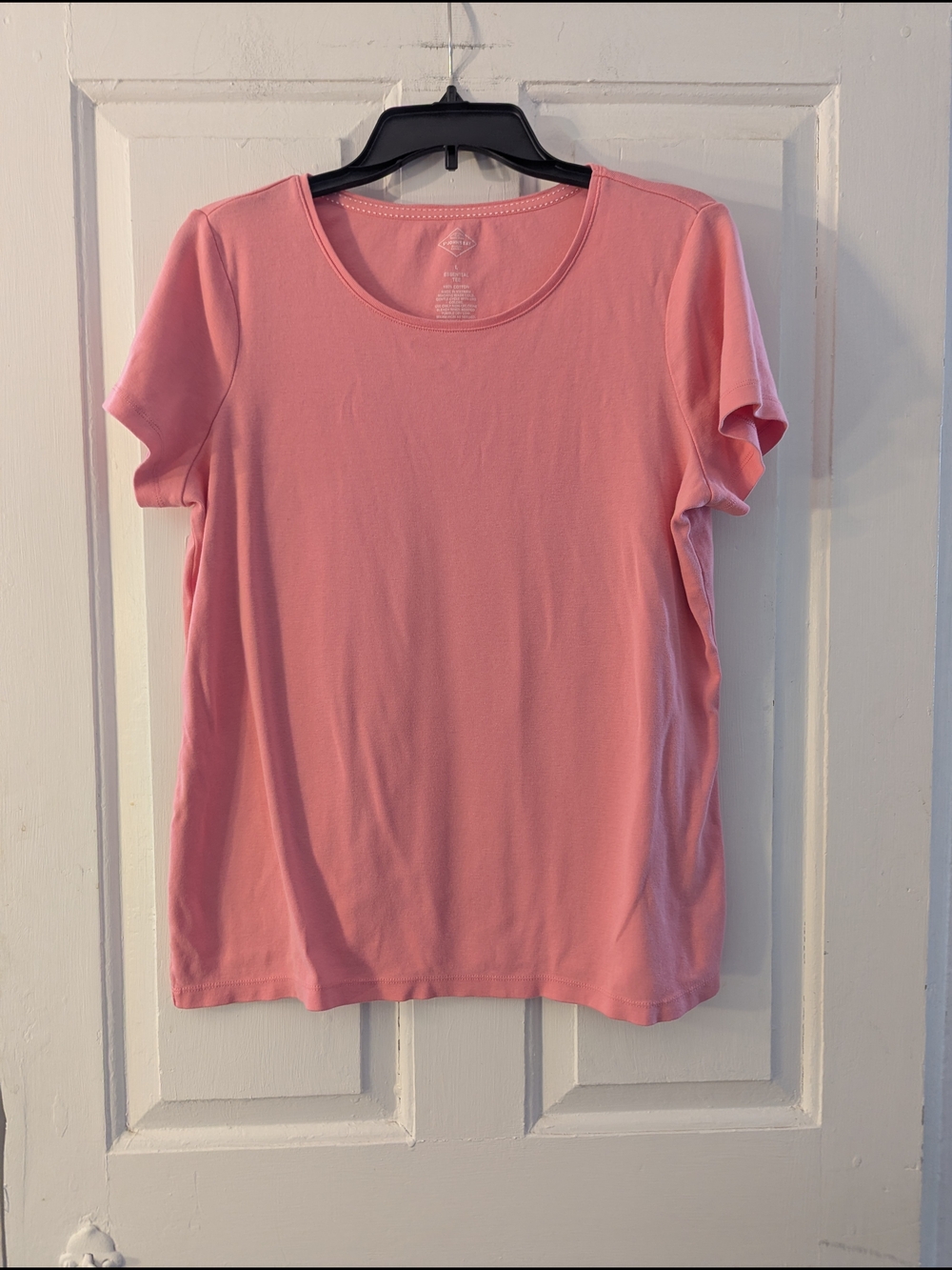 St. John's Bay Pink Short Sleeve Scoop Neck Tee